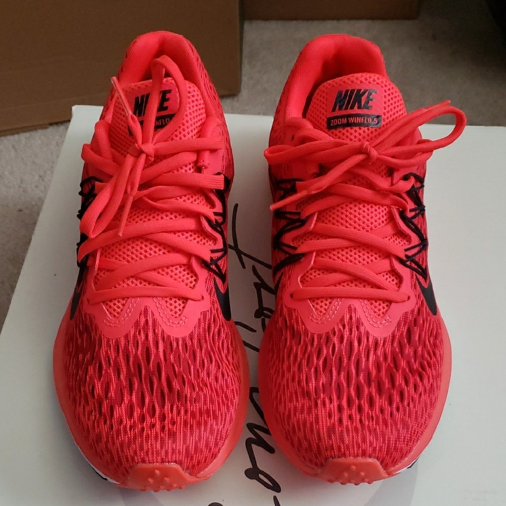 Nike Women's Bright Red Athletic Shoes - Picture 2 of 5